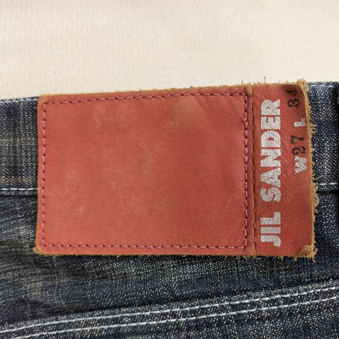 ジルサンダー JIL SANDER インディゴ ボタンフライデニムパンツ レディース W27 L34