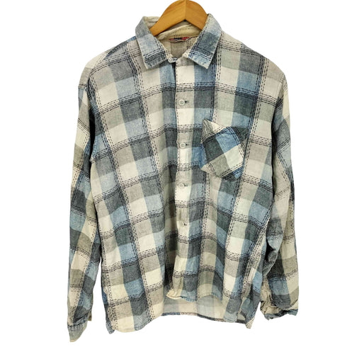 Winter king 50s~60s 三角タグ チェック シングルポケット L/S オープンカラーシャツ メンズ