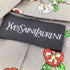 イヴサンローラン Yves Saint Laurent フラワープリント シルク ネクタイ メンズ