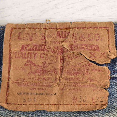 リーバイス Levis 80‐90s 中期タグ ボタン裏653 旧16工場 501 ボタンフライ ストレートデニム メンズ W30L32
