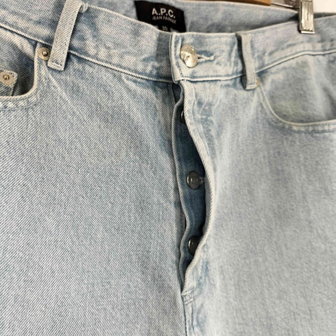アーペーセー A.P.C. ボタンフライ ワイドデニムパンツ メンズ UK:30-31