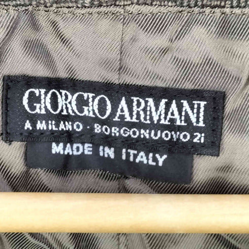 ジョルジオアルマーニ Giorgio Armani 80~90s Silet Uomo イタリア製 ヘリンボーン 異素材切替 ベスト メンズ