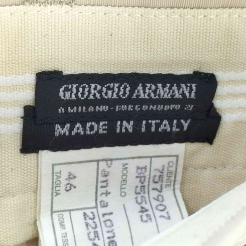 ジョルジオアルマーニ Giorgio Armani 80~90s Panta lone Uom イタリア製 リネン タックスラックスパンツ メンズ JPN:46