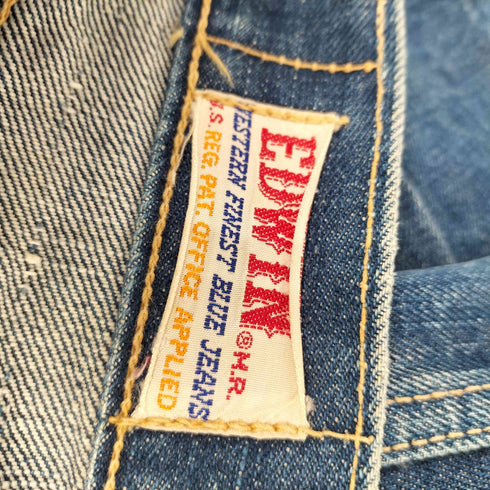 エドウィン EDWIN 70S デニム カーゴ パンツ マチ付きポケット 片耳 SCOVILLジップ オリジナルレングス チェーンステッチ メンズ