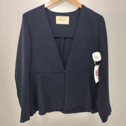 ユナイテッドアローズ UNITED ARROWS UBCBペプラムVノーカラージャケット + ベスト + パンツスーツ 3ピース セットアップ レディース 上下ベスト共に 36