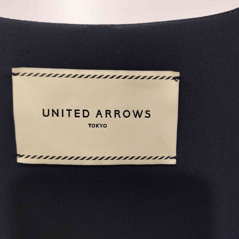 ユナイテッドアローズ UNITED ARROWS UBCBペプラムVノーカラージャケット + ベスト + パンツスーツ 3ピース セットアップ レディース 上下ベスト共に 36