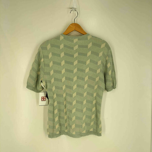 ジョルジオアルマーニ Giorgio Armani 80~90s レーヨン混 総柄 半袖 クルーネックニット メンズ JPN:50