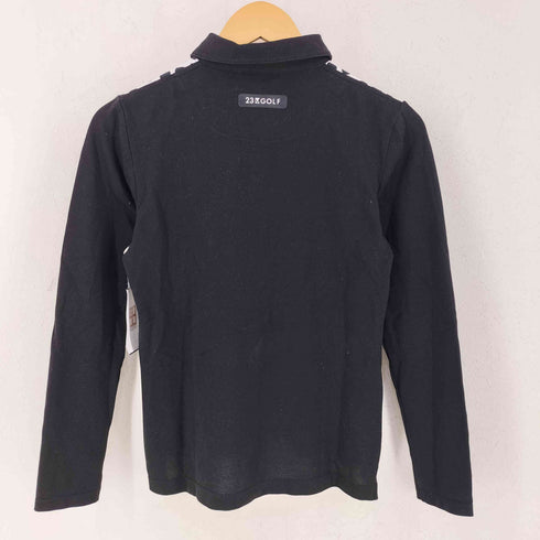 ニジュウサンク 23区 GOLF ドット柄 切替デザインL/S ポロシャツ レディース JPN:L