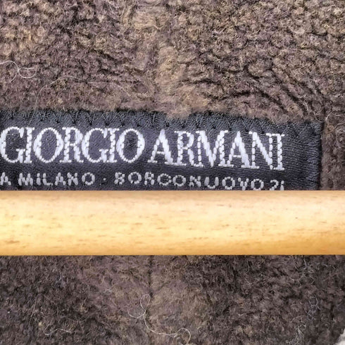 ジョルジオアルマーニ Giorgio Armani 80~90S Gilet Uomo イタリア製 裏地フリース 総柄 ボタンベスト メンズ JPN:48