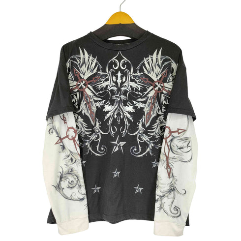 トライバルデザイン レイヤードカットソー メンズ JPN:M