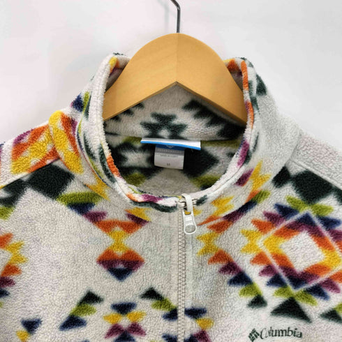 コロンビア Columbia バックアイスプリングジャケット フリース ドローコード 総柄 刺繍ロゴ メンズ JPN:M