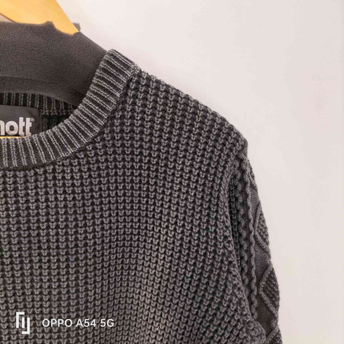 ショット Schott ダルカラー クルーネック コットン ケーブル ニット セーター サルファーダイ 硫化染め メンズ import:M