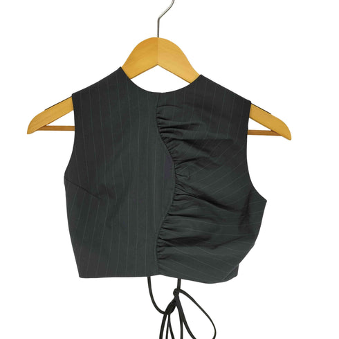 ガニー Ganni 21AW レーヨンストレッチ ストライプクロップドトップス レディース import:34