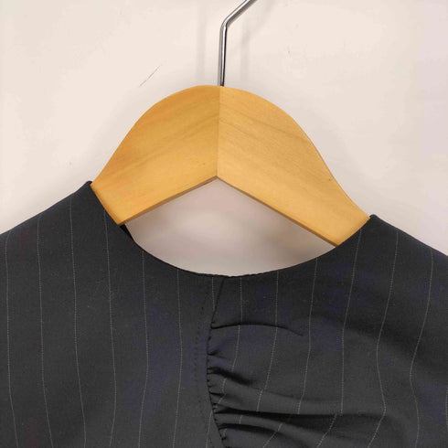 ガニー Ganni 21AW レーヨンストレッチ ストライプクロップドトップス レディース import:34