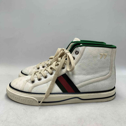 グッチ GUCCI TENNIS テニス1977 GG柄 シェリーライン ハイカット スニーカー レディース 5 2/1