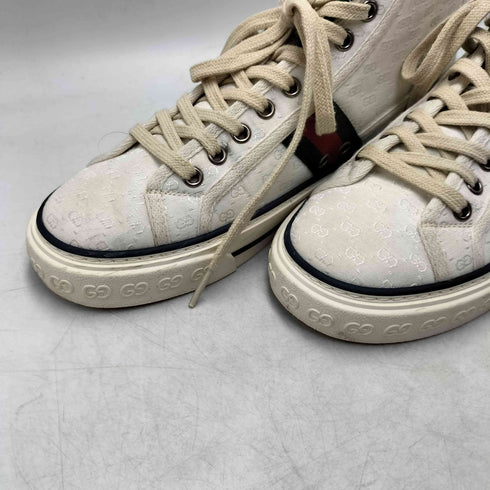 グッチ GUCCI TENNIS テニス1977 GG柄 シェリーライン ハイカット スニーカー レディース 5 2/1