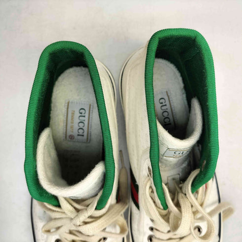グッチ GUCCI TENNIS テニス1977 GG柄 シェリーライン ハイカット スニーカー レディース 5 2/1
