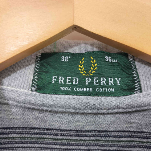 フレッドペリー FRED PERRY 90s OLD ワンポイント ボーダー ポロシャツ メンズ UK:38