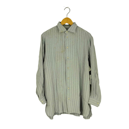 ジョルジオアルマーニ Giorgio Armani 80-90s レーヨン混 ストライプシャツ メンズ 39