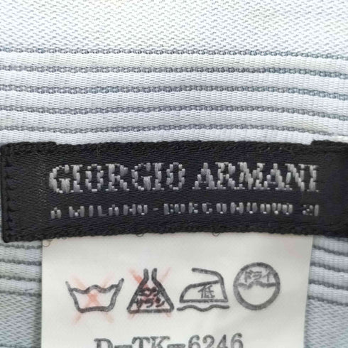 ジョルジオアルマーニ Giorgio Armani 80-90s レーヨン混 ストライプシャツ メンズ 39