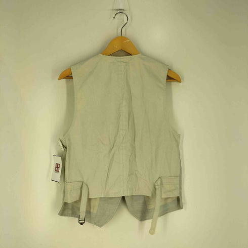 ジョルジオアルマーニ Giorgio Armani 80-90S Gilet Uomo イタリア製 異素材切替 リネンレーヨン ベスト メンズ 46
