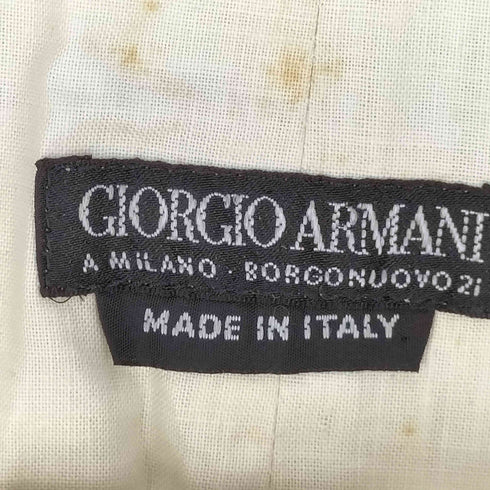 ジョルジオアルマーニ Giorgio Armani 80-90S Gilet Uomo イタリア製 異素材切替 リネンレーヨン ベスト メンズ 46