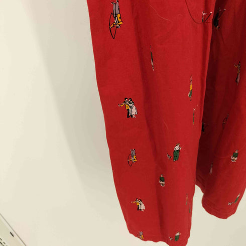 TUNIC 鴨居羊子 総柄 半袖 スクエアネック チュニックワンピース レディース