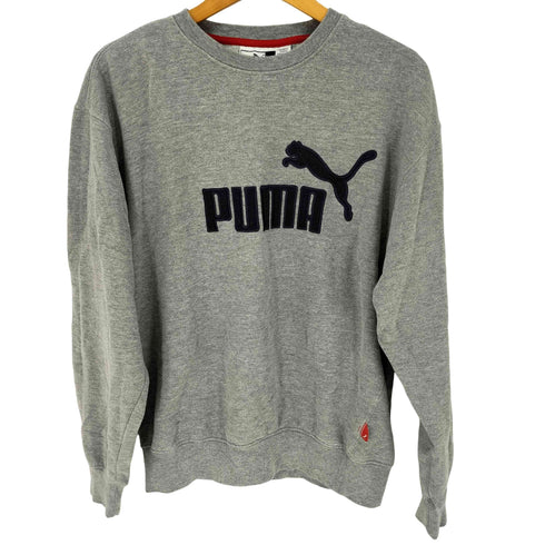 プーマ PUMA ロゴ刺繍 クルーネックスウェット メンズ JPN:M