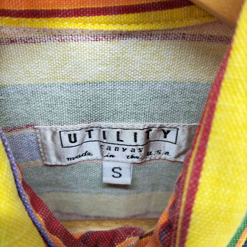 UTILITY made in the usa マルチカラーストライプ S/Sシャツ メンズ JPN:S