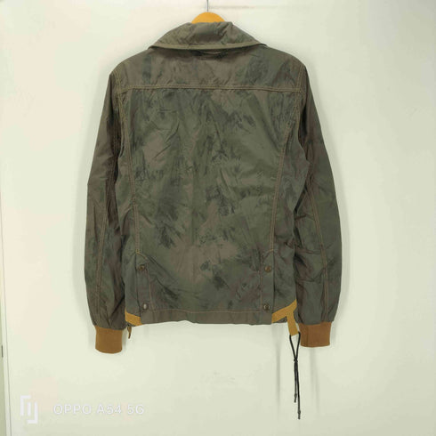 ディーゼル DIESEL 00S OLD 染め 加工 チンスト付き 2Way ダスティ ナイロン フライト ボンバー ジャケット Y2K メンズ import:S