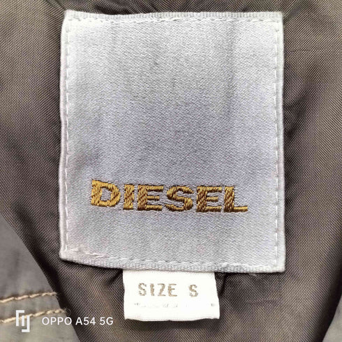 ディーゼル DIESEL 00S OLD 染め 加工 チンスト付き 2Way ダスティ ナイロン フライト ボンバー ジャケット Y2K メンズ import:S