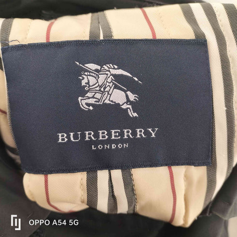 バーバリーロンドン BURBERRY LONDON 裏地ノバチェック ダブル ブラック バルマカーン ステンカラー コート レディース