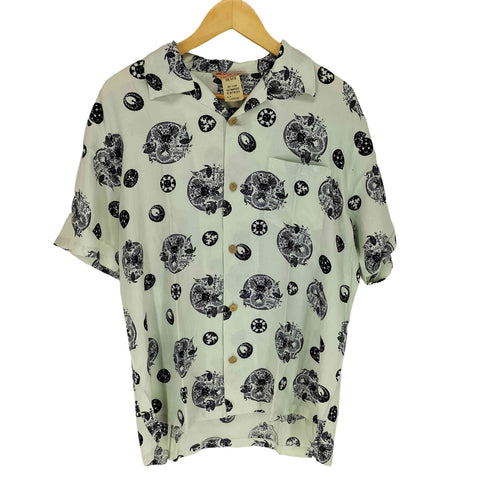 アヴィレックス AVIREX Japanese pattern 和柄 龍 レーヨン アロハシャツ メンズ JPN:L