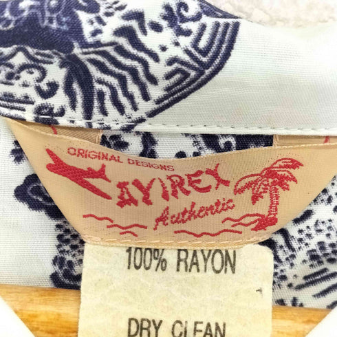 アヴィレックス AVIREX Japanese pattern 和柄 龍 レーヨン アロハシャツ メンズ JPN:L