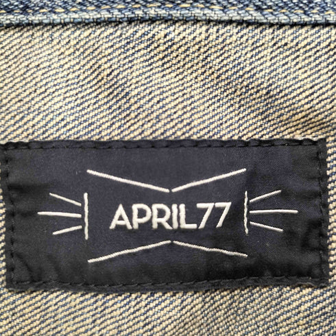 エイプリルセブンティセブン April77 ASSENBLEY-TRASH ダメージ加工デニムトラッカージャケット Y2K メンズ XS