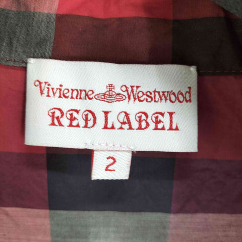 ヴィヴィアンウエストウッドレッドレーベル Vivienne Westwood RED LABEL ボウタイ チェックワンピース レディース JPN:2