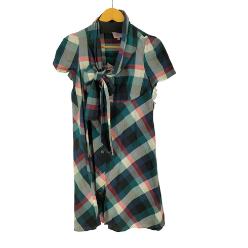 ヴィヴィアンウエストウッドレッドレーベル Vivienne Westwood RED LABEL ボウタイ チェックワンピース レディース JPN:2