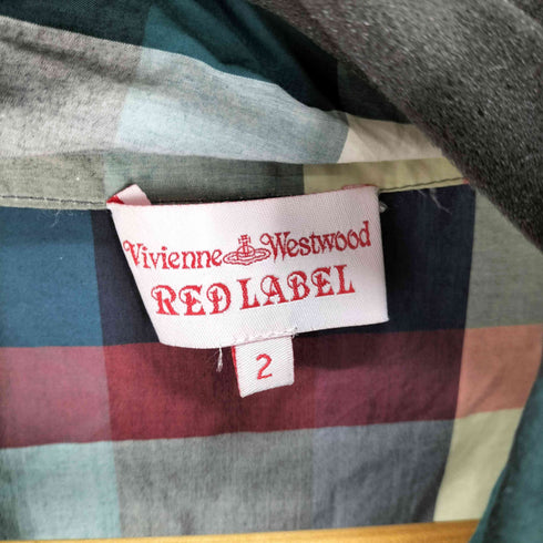 ヴィヴィアンウエストウッドレッドレーベル Vivienne Westwood RED LABEL ボウタイ チェックワンピース レディース JPN:2