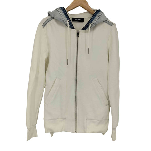 ディーゼル DIESEL デニム切替ジップアップフーディー レディース XS