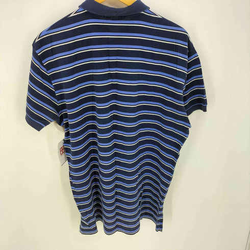 ポロバイラルフローレン Polo by RALPH LAUREN 90s~00s ペルー製 ポニー刺繍 ボーダー S/S ポロシャツ メンズ import:L