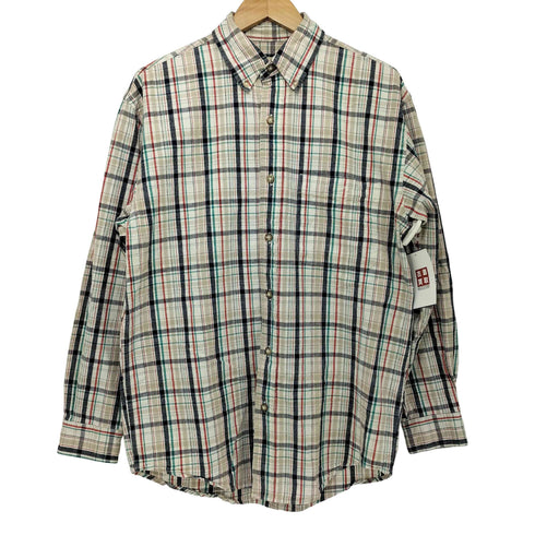 エディーバウアー Eddie Bauer 00s 白タグ マドラスチェック ボタンダウン シャツ メンズ import:XS