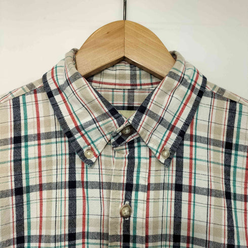 エディーバウアー Eddie Bauer 00s 白タグ マドラスチェック ボタンダウン シャツ メンズ import:XS