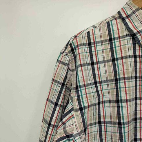 エディーバウアー Eddie Bauer 00s 白タグ マドラスチェック ボタンダウン シャツ メンズ import:XS