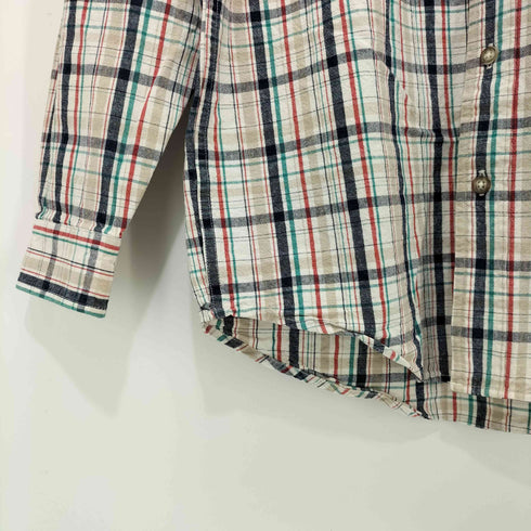 エディーバウアー Eddie Bauer 00s 白タグ マドラスチェック ボタンダウン シャツ メンズ import:XS