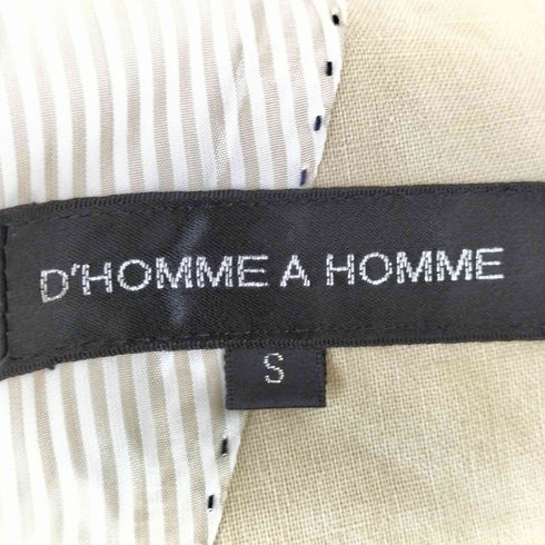 DHOMME A HOMME リネン100% 背抜き テーラードジャケット メンズ import:S