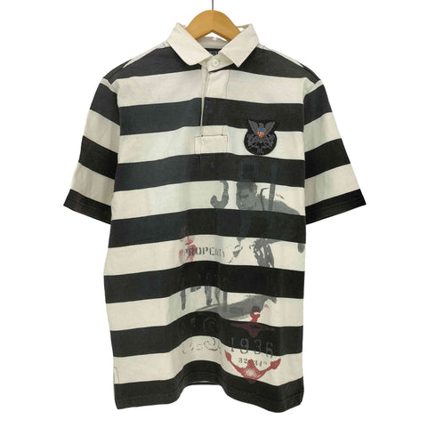 ポロバイラルフローレン Polo by RALPH LAUREN 90s~00s RLワッペン刺繍 サーフプリント S/S ラガーシャツ メンズ import:S