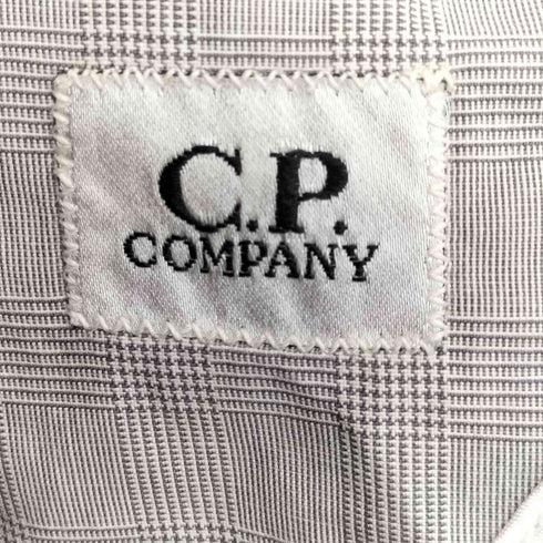 シーピーカンパニー C.P.COMPANY 08ss イタリア製 アレッサンドロ プンゲッティ期 コットンナイロン 比翼ジップ マオカラーチェックジャケット メンズ 48