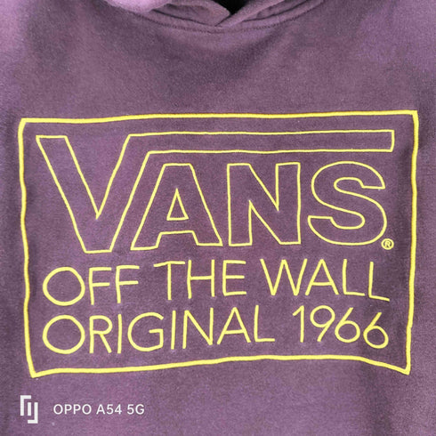 バンズ VANS ロゴ 刺繍 プルオーバー パーカー フーディー メンズ import:L