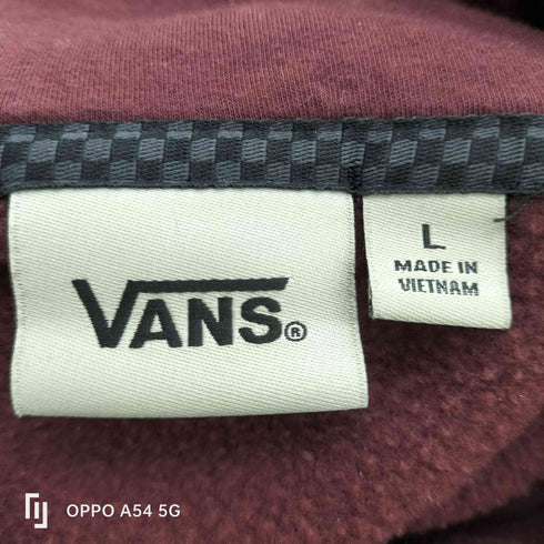 バンズ VANS ロゴ 刺繍 プルオーバー パーカー フーディー メンズ import:L