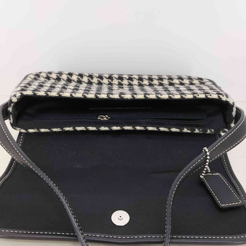 コーチ COACH 千鳥格子 レザーハンドル ミニ ショルダーバッグ レディース